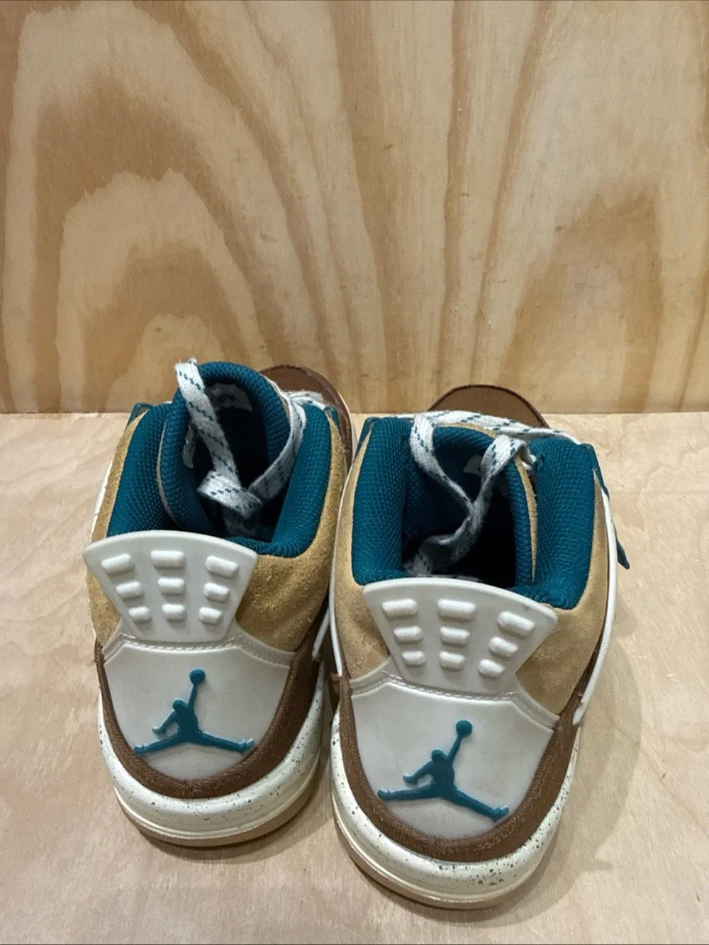Nike Air Jordan 4 Retro GS Cacao Brown Teal Shoes FB2214-200 Men’s/Boy7, Wmn’s 9